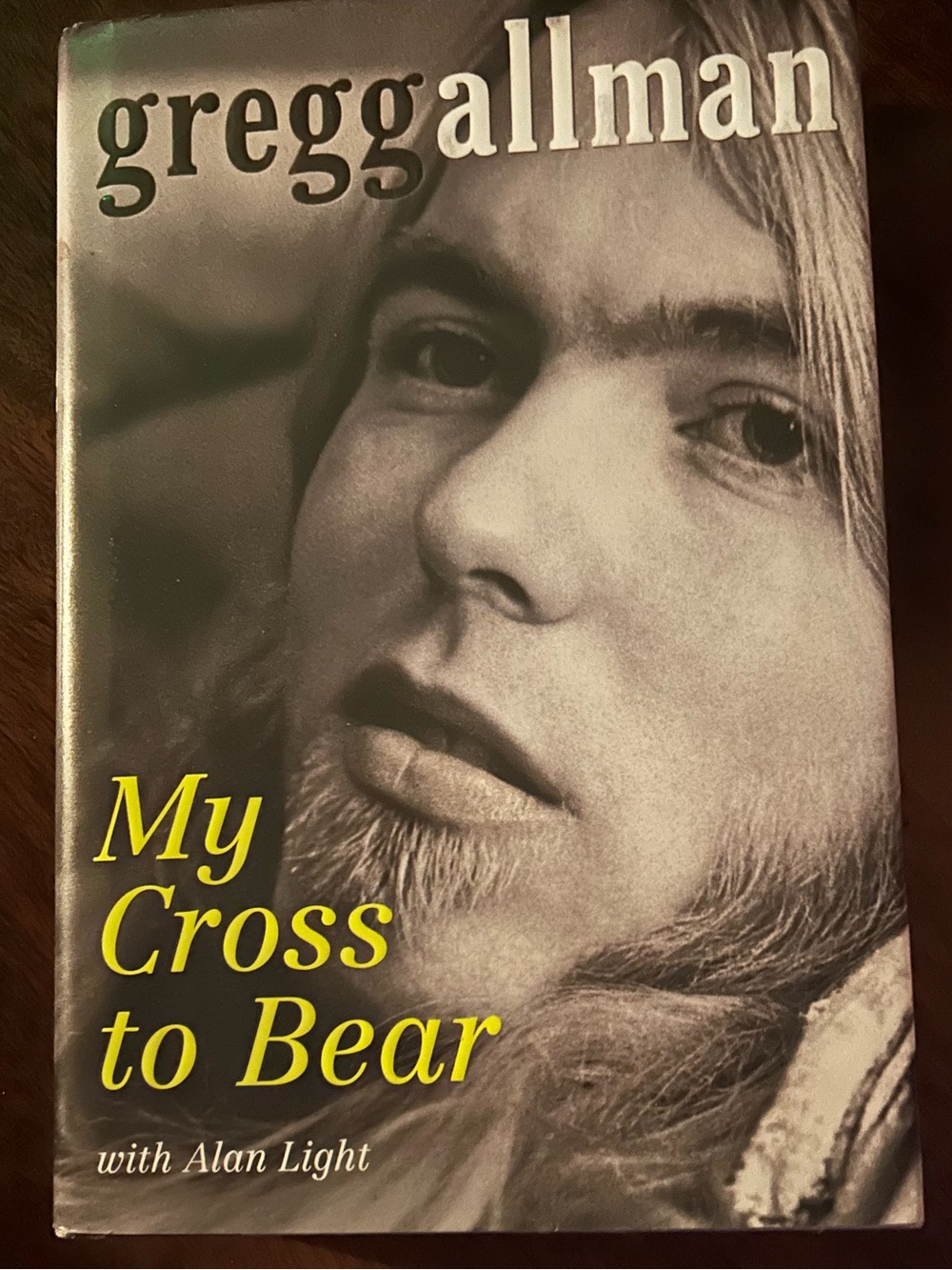 gregg allman "My Cross to Bear" Hardcover Book - Yellow & Black Cover